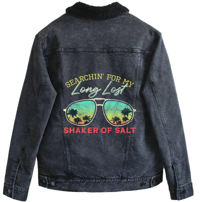 Funny Searching For My Long Lost Shaker Of Salt Shaker Unisex Sherpa-lined Denim Jacket | Artistshot