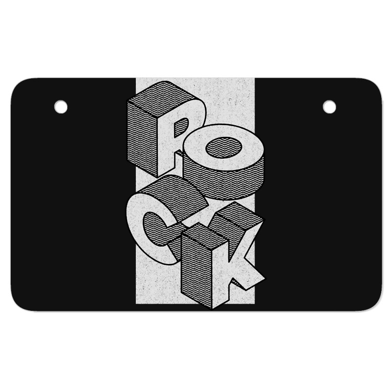 Rock On-zmtsn Atv License Plate | Artistshot