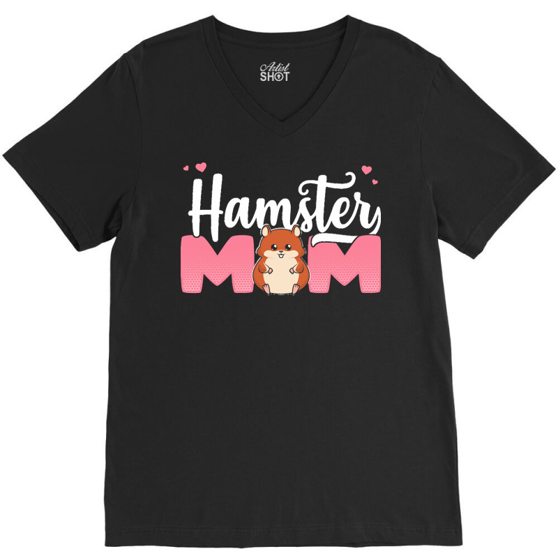 Girl Gift T  Shirt Cute Hamster Mom Gift Design T  Shirt V-Neck Tee by qharber183 | Artistshot