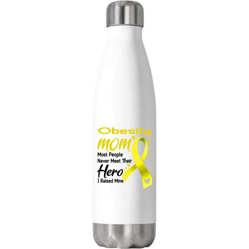 Obesity Mom Most People Never Meet Their Hero I Raised Mine Stainless Steel Water Bottle | Artistshot