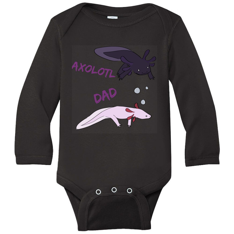 Axolotl Dad Long Sleeve Baby Bodysuit by Min05 | Artistshot