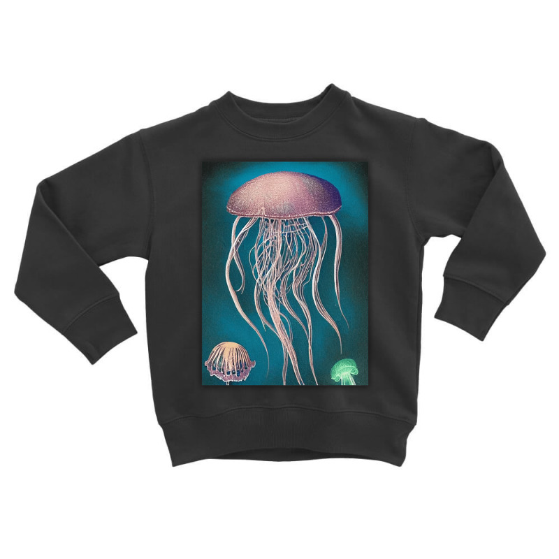 Jellyfish Artwork Beach Toddler Sweatshirt | Artistshot