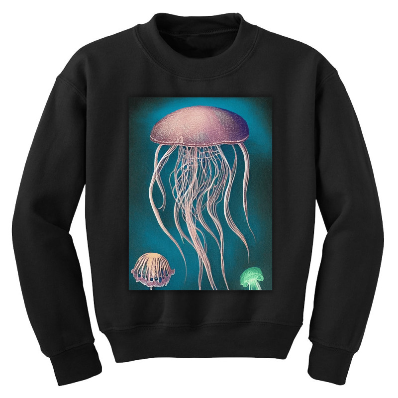 Jellyfish Artwork Beach Youth Sweatshirt | Artistshot