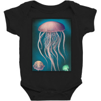 Jellyfish Artwork Beach Baby Bodysuit | Artistshot