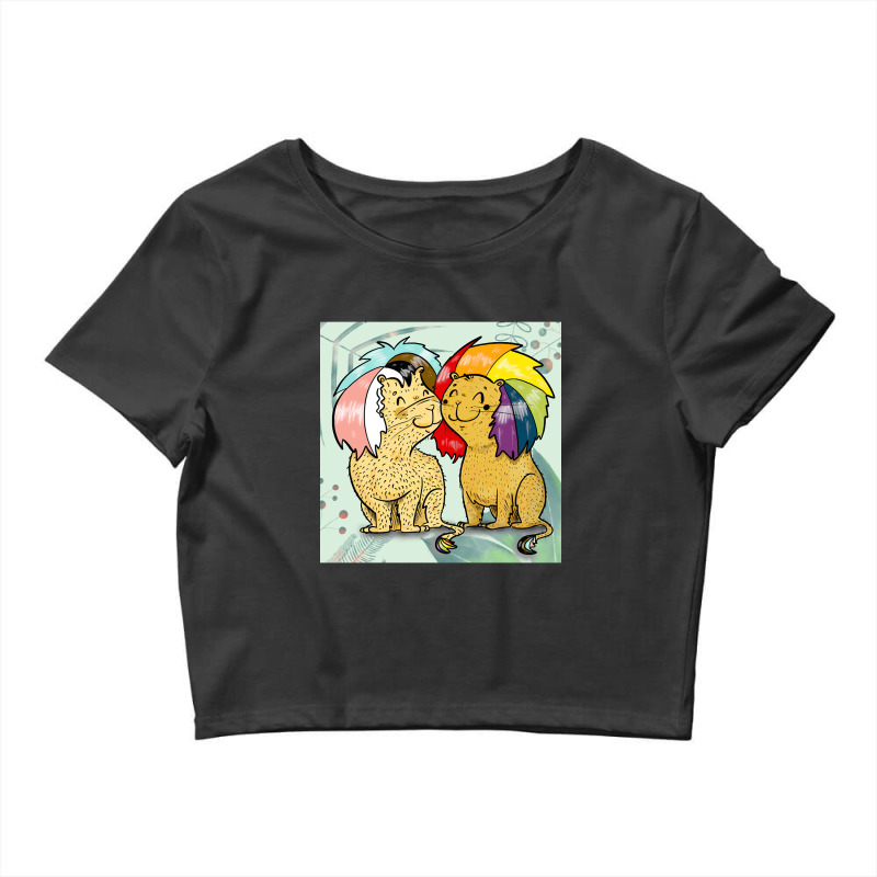 Gay Lion Couple Crop Top by laurynvanhoose | Artistshot