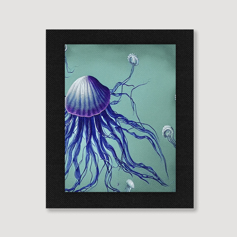 Jellyfish Artwork Digitalart Portrait Canvas Print | Artistshot