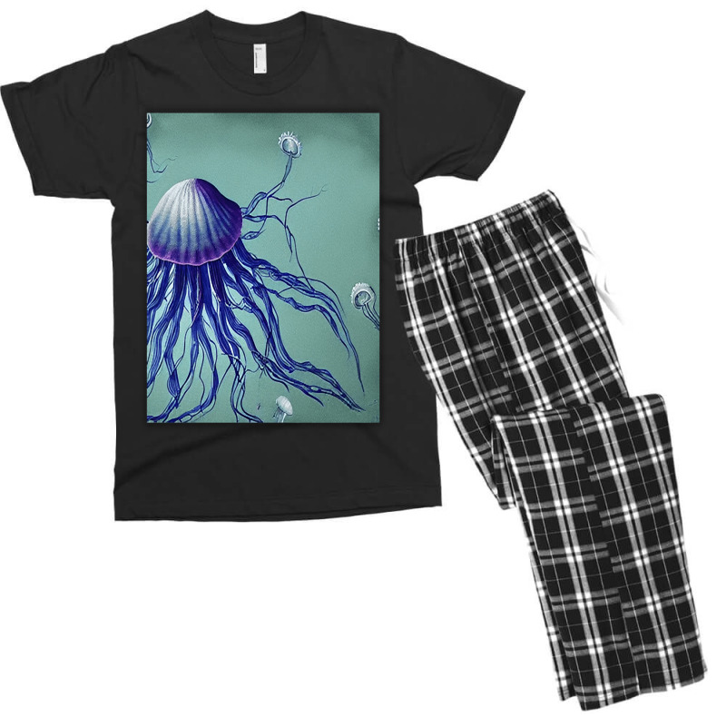 Jellyfish Artwork Digitalart Men's T-shirt Pajama Set | Artistshot