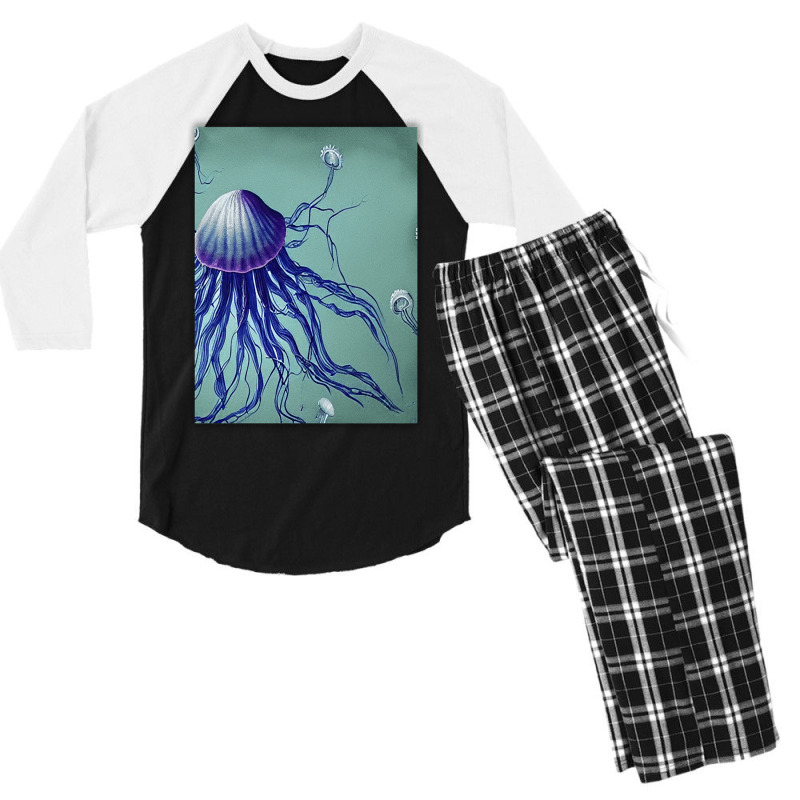 Jellyfish Artwork Digitalart Men's 3/4 Sleeve Pajama Set | Artistshot