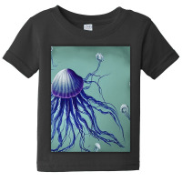 Jellyfish Artwork Digitalart Baby Tee | Artistshot