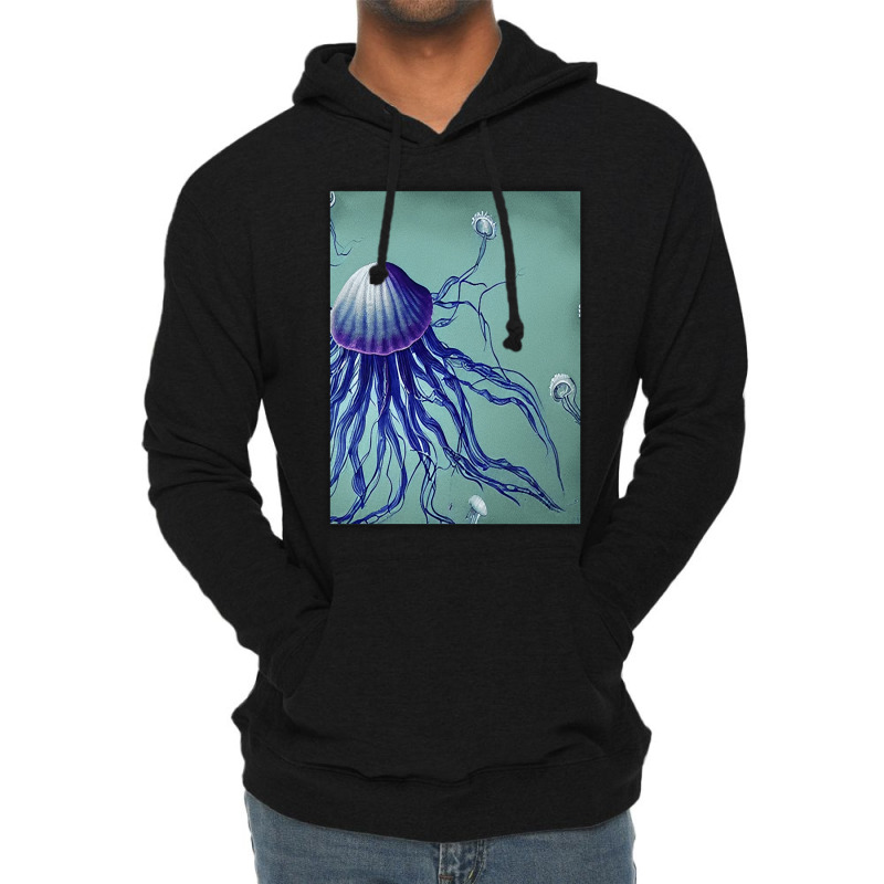 Jellyfish Artwork Digitalart Lightweight Hoodie | Artistshot