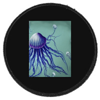 Jellyfish Artwork Digitalart Round Patch | Artistshot