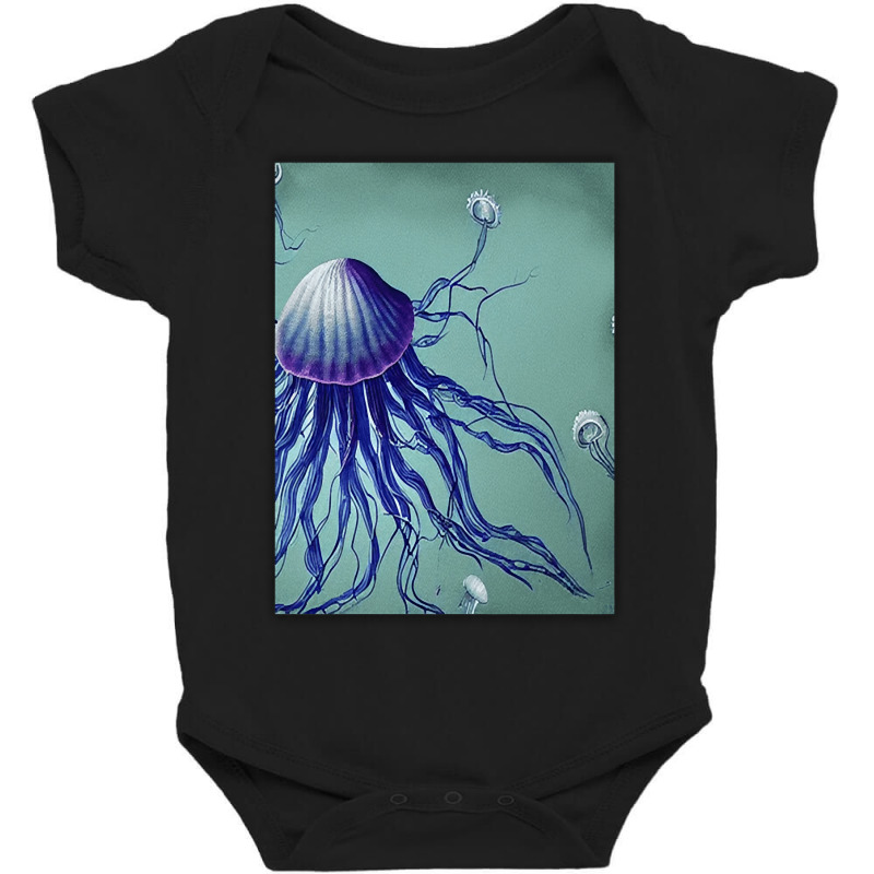 Jellyfish Artwork Digitalart Baby Bodysuit | Artistshot