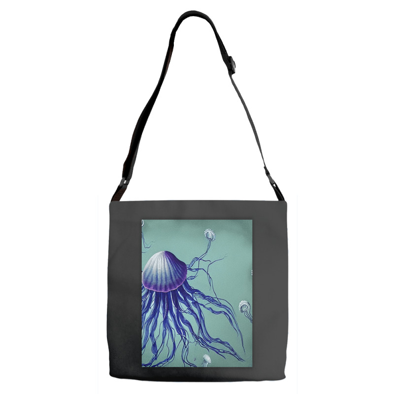 Jellyfish Artwork Digitalart Adjustable Strap Totes | Artistshot