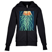 Jellyfish Artwork Ocean Youth Zipper Hoodie | Artistshot