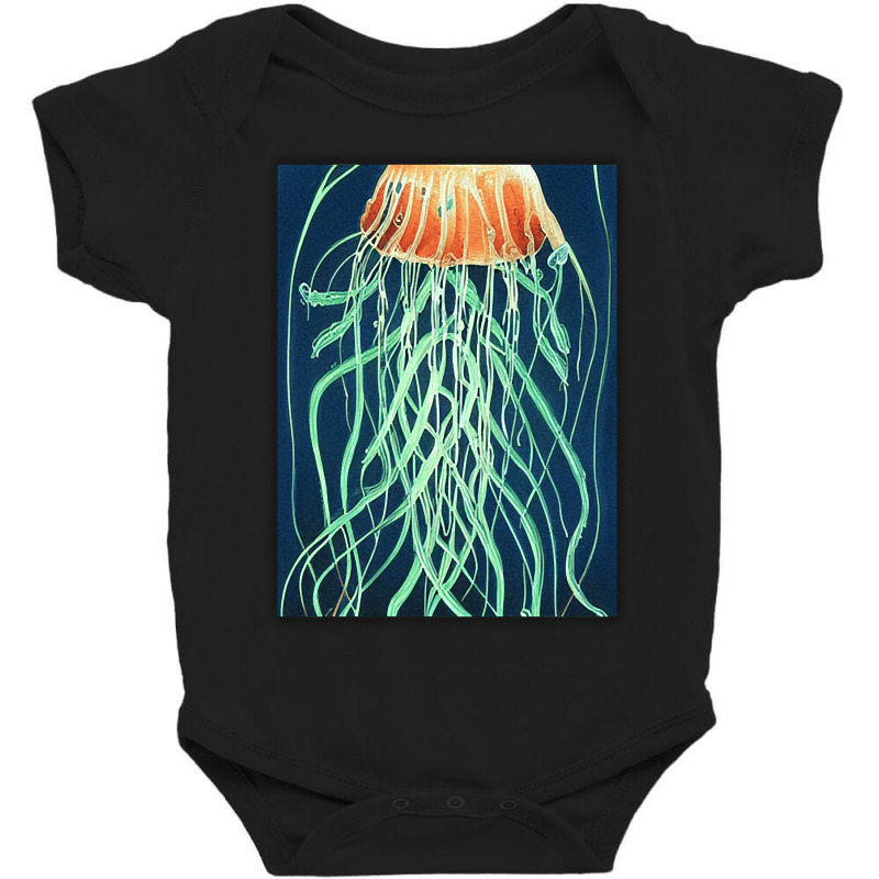 Jellyfish Artwork Ocean Baby Bodysuit | Artistshot