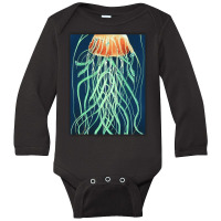 Jellyfish Artwork Ocean Long Sleeve Baby Bodysuit | Artistshot