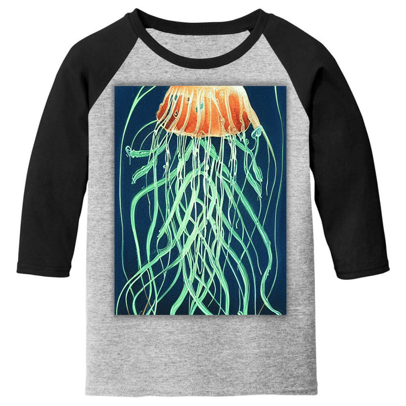 Jellyfish Artwork Ocean Youth 3/4 Sleeve | Artistshot