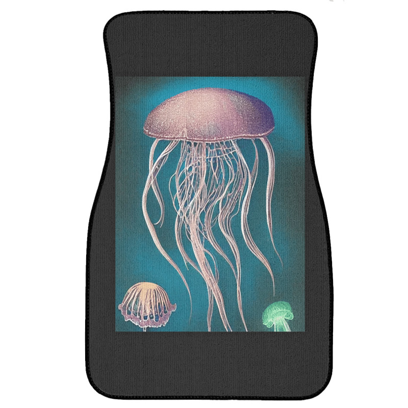 Jellyfish Artwork Beach Front Car Mat | Artistshot