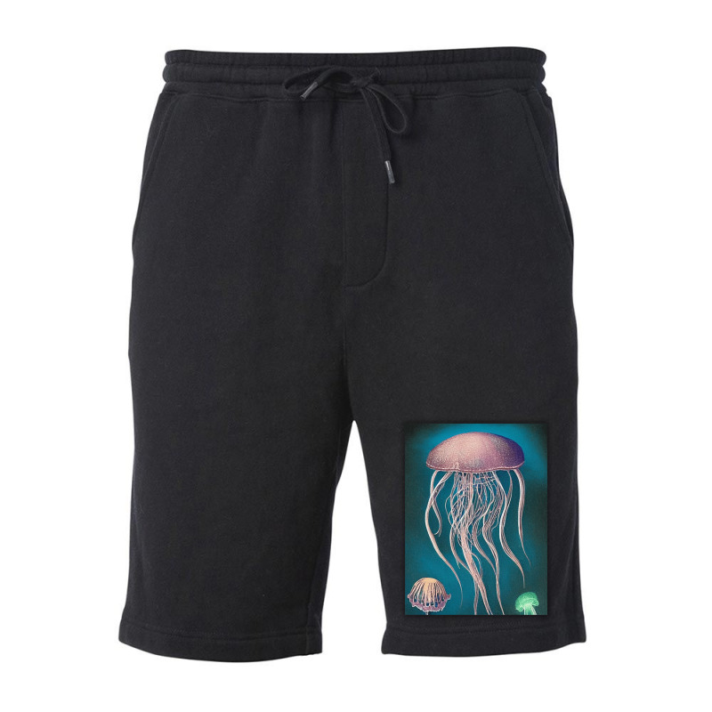 Jellyfish Artwork Beach Fleece Short | Artistshot