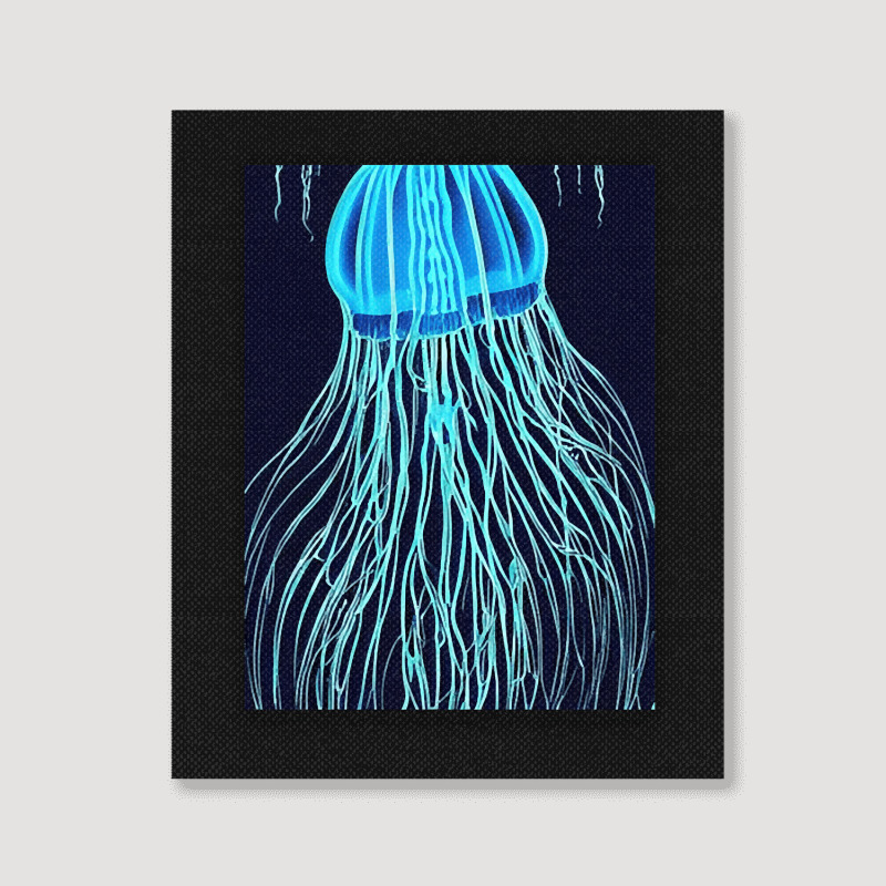 Jellyfish Artwork Sea Portrait Canvas Print | Artistshot