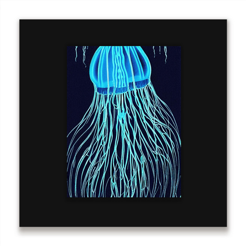 Jellyfish Artwork Sea Metal Print Square | Artistshot