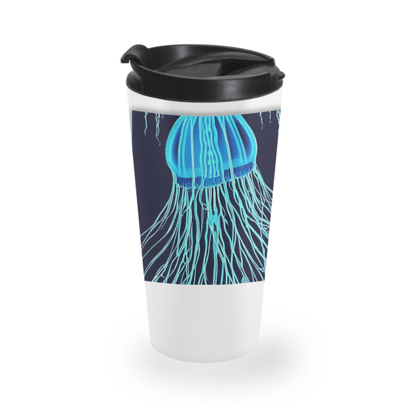 Jellyfish Artwork Sea Travel Mug | Artistshot