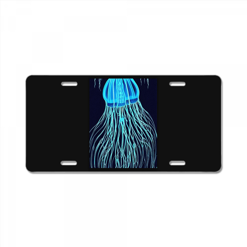 Jellyfish Artwork Sea License Plate | Artistshot