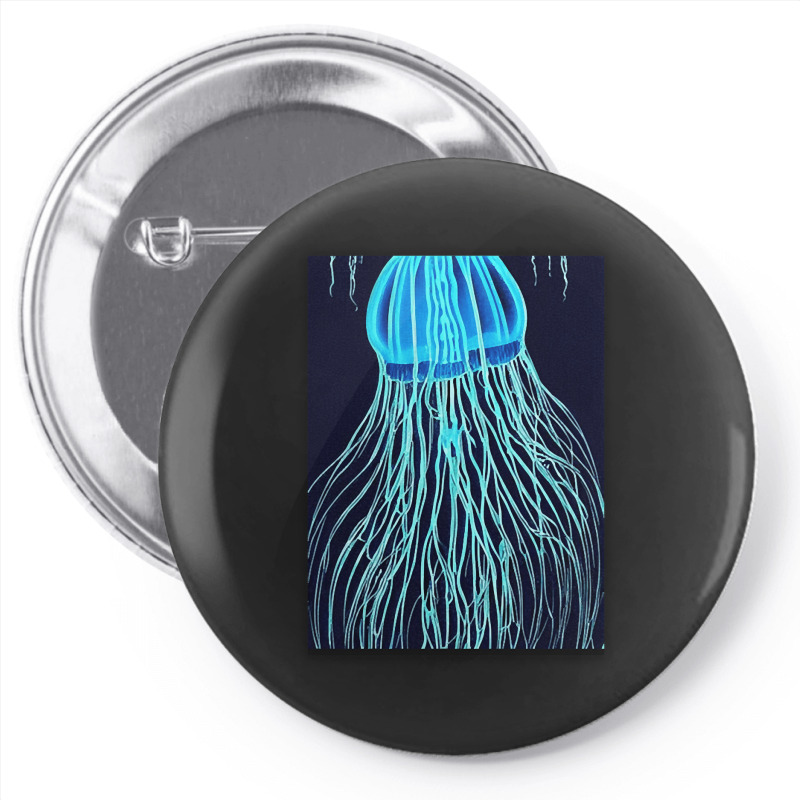 Jellyfish Artwork Sea Pin-back Button | Artistshot