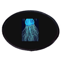 Jellyfish Artwork Sea Oval Patch | Artistshot