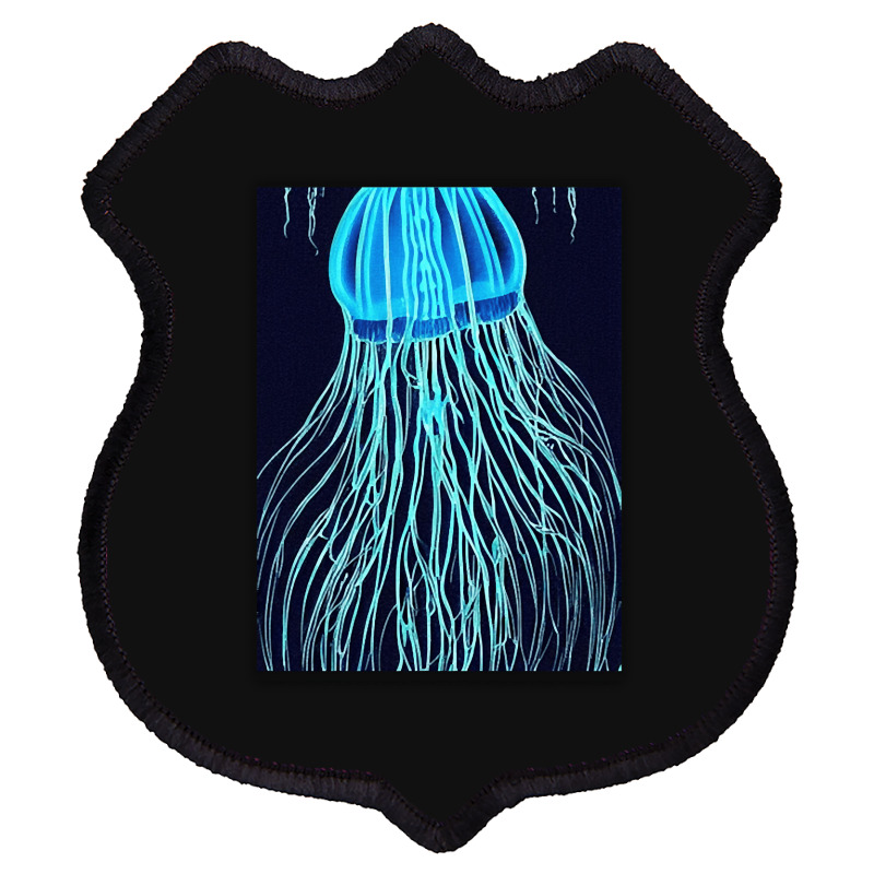 Jellyfish Artwork Sea Shield Patch | Artistshot