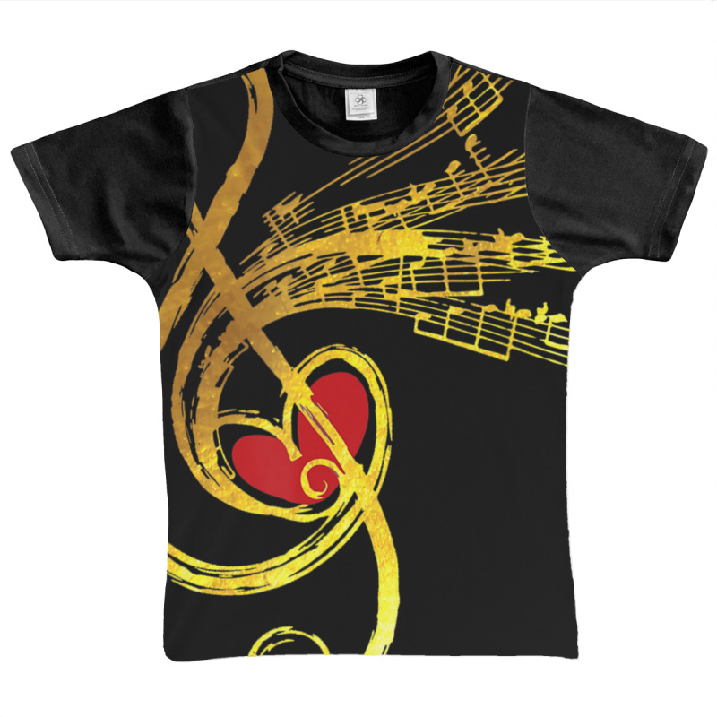 Gold Music Note Symbol Musician Composer Unique Graphic Youth T-shirt by degreesgunner | Artistshot