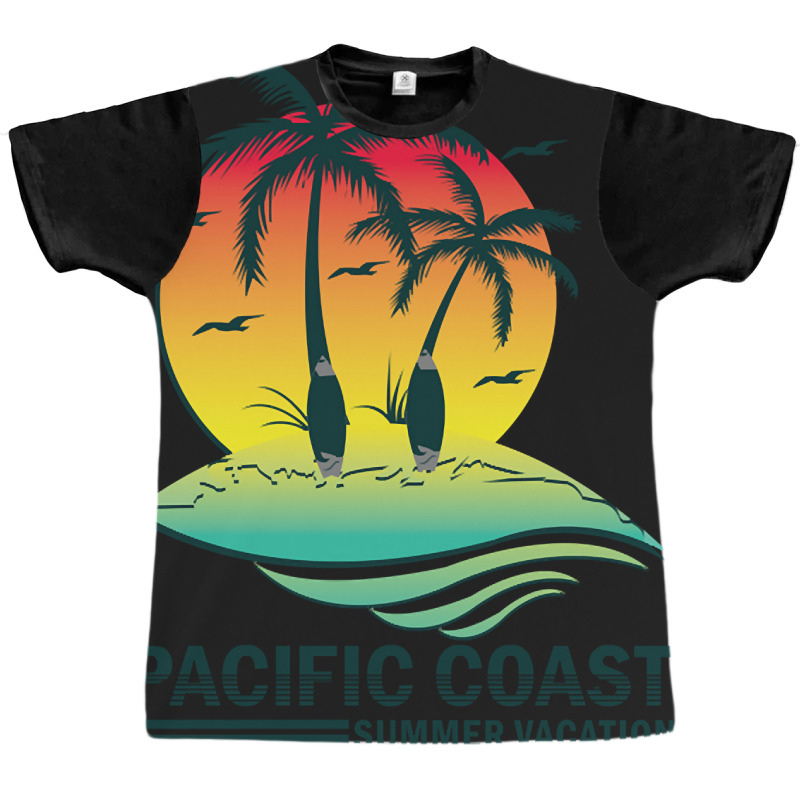 Pacific Coast Graphic T-shirt | Artistshot