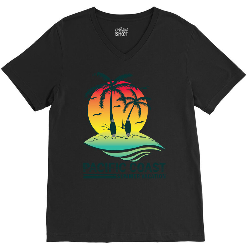 Pacific Coast V-neck Tee | Artistshot