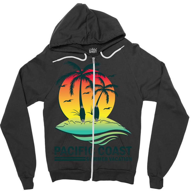 Pacific Coast Zipper Hoodie | Artistshot