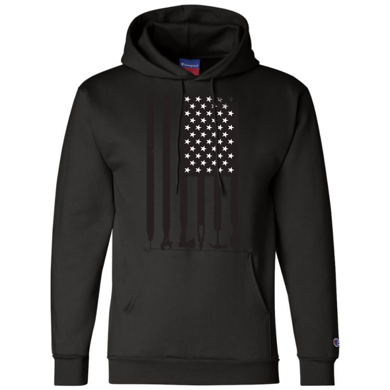 Usa Flag With Tools Champion Hoodie | Artistshot