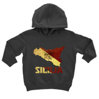 Vintage Retro Sicilia Italia Sicily Flag Italian Souvenir Toddler Hoodie | Artistshot