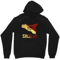 Vintage Retro Sicilia Italia Sicily Flag Italian Souvenir Unisex Hoodie | Artistshot