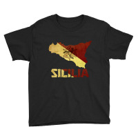 Vintage Retro Sicilia Italia Sicily Flag Italian Souvenir Youth Tee | Artistshot