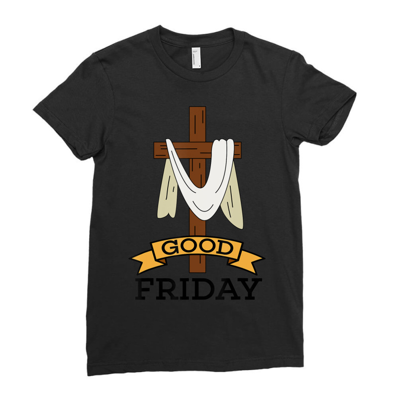 Good Friday Cute Fasting And Penance Gift Ladies Fitted T-Shirt by fenderbendable | Artistshot