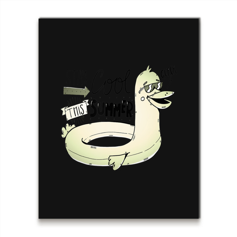 Good Life Saver Quack Yellow Duck Sunglasses Metal Print Vertical | Artistshot