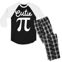 Pi Day Gift Art Women Kids Men Toddler Math Teacher Cutie Pi Men's 3/4 Sleeve Pajama Set | Artistshot