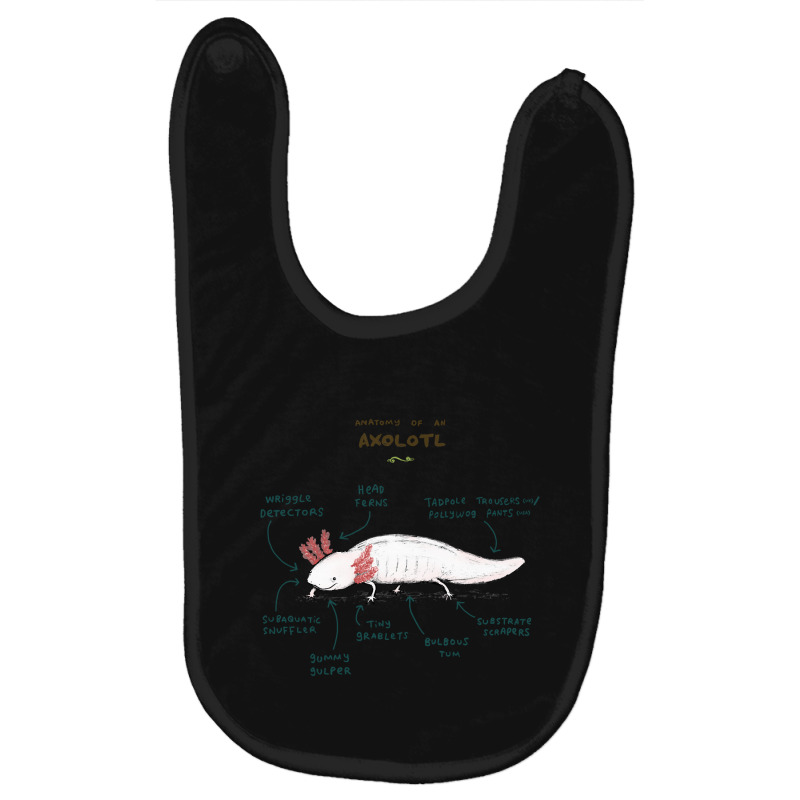 Anatomy Of An Axolotl Baby Bibs by Min09 | Artistshot