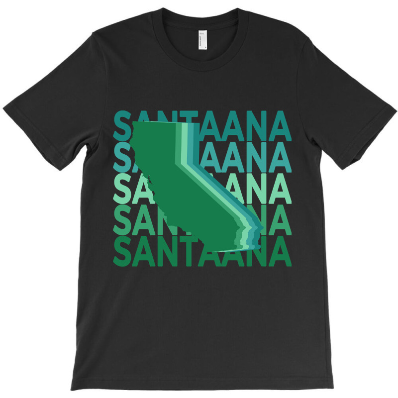 Santa Ana California Green Repeat T-shirt | Artistshot