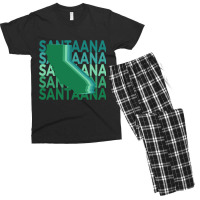 Santa Ana California Green Repeat Men's T-shirt Pajama Set | Artistshot