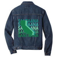 Santa Ana California Green Repeat Men Denim Jacket | Artistshot