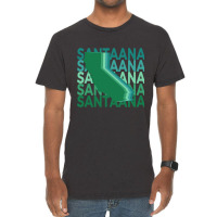 Santa Ana California Green Repeat Vintage T-shirt | Artistshot