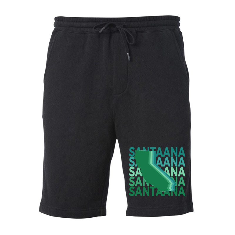 Santa Ana California Green Repeat Fleece Short | Artistshot