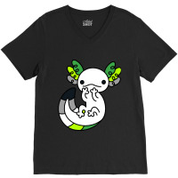 Aromantic Axolotl V-neck Tee | Artistshot