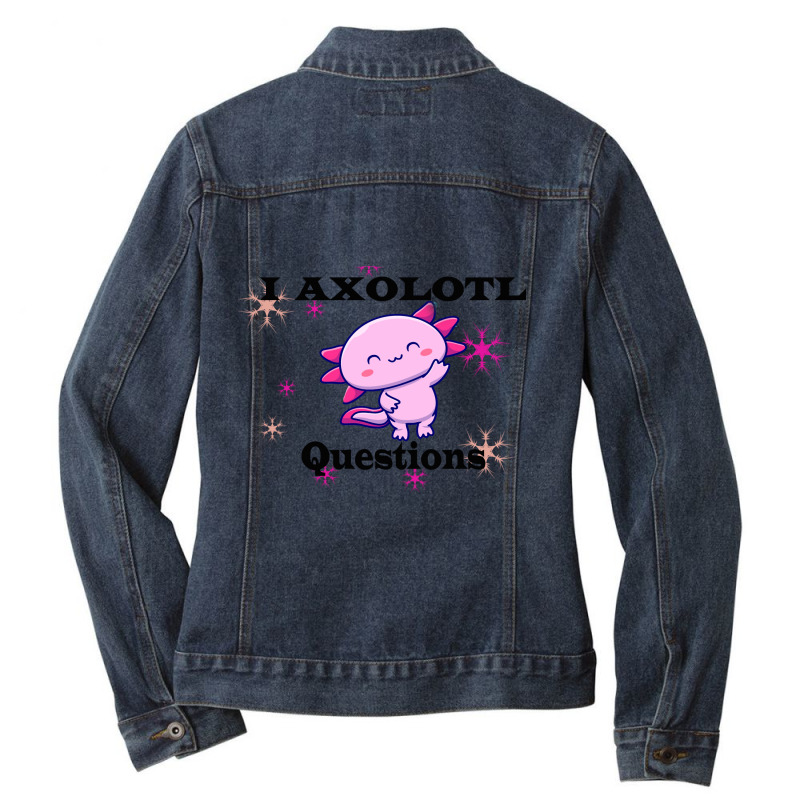 Axolotl Questions-ize1q Ladies Denim Jacket by Min08 | Artistshot