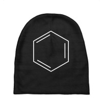 Benzene Hydrocarbon Ring White Baby Beanies | Artistshot